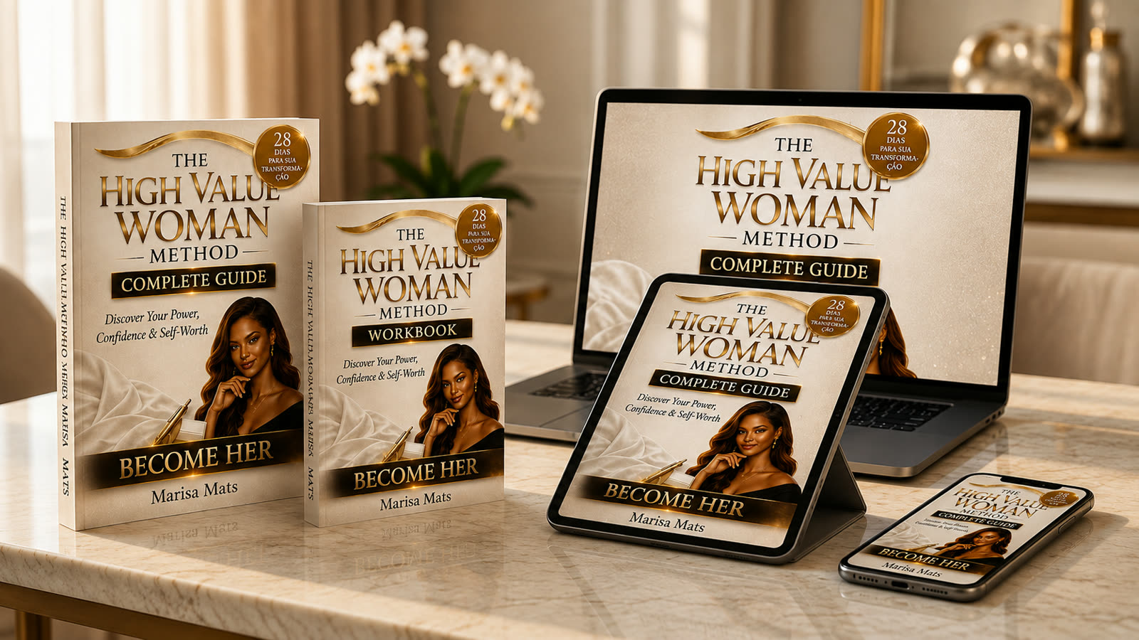 The High-Value Woman Method on laptop, tablet and phone